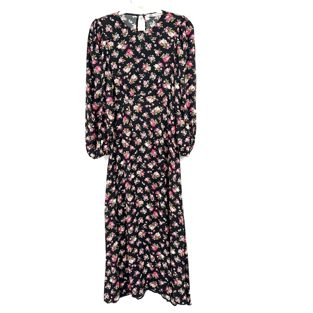 Zara dark romance floral maxi dress whimsigoth fairycore grunge retro‎ prairie M